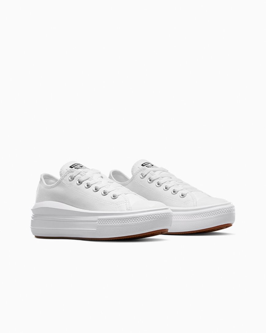 Topanky Na Platforme Converse Chuck Taylor All Star Move Nizke Damske Biele | SK IWPA110